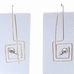 New rose gold vermeil geometric shaped wire earrings.  30% OFF RETAIL!!